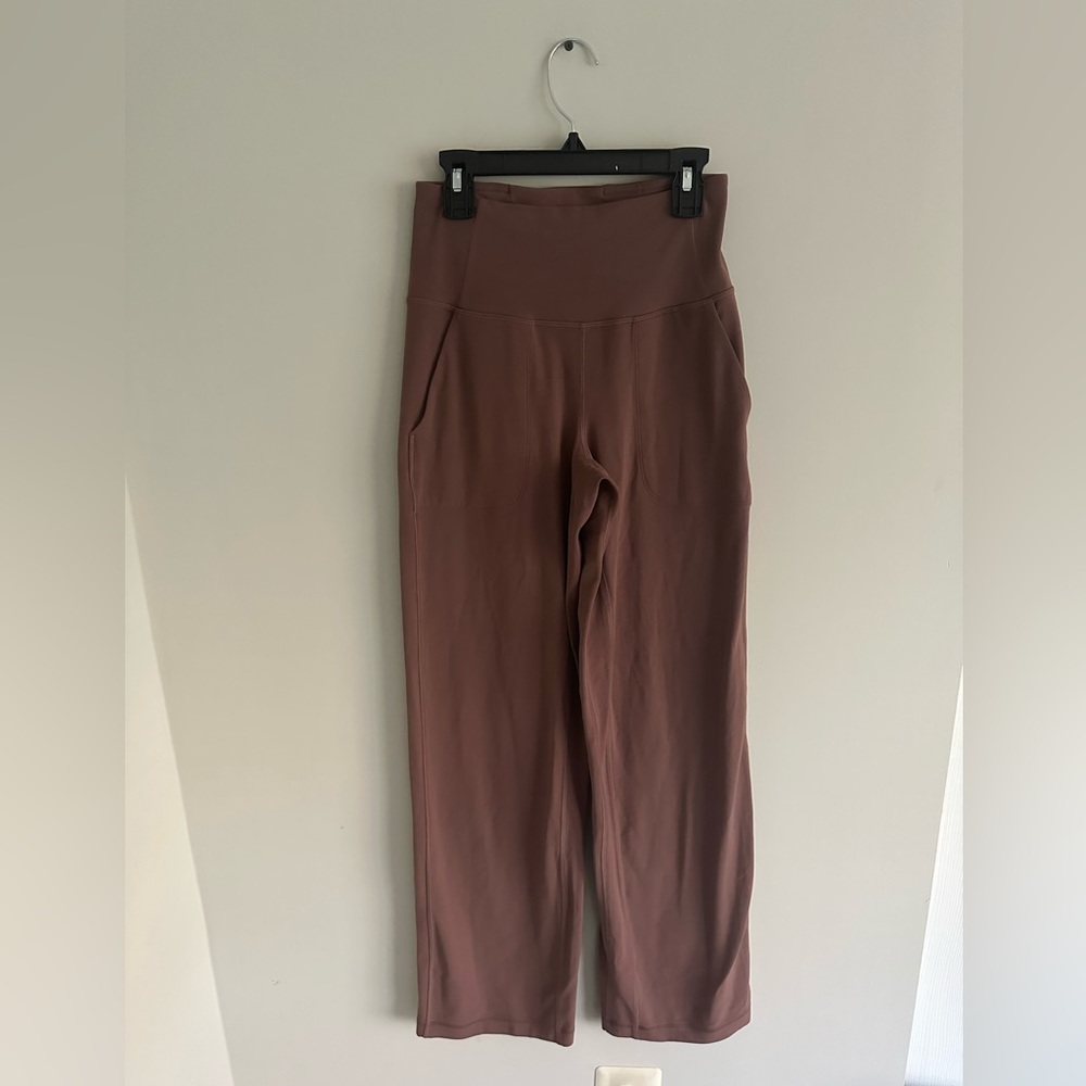lululemon athletica Wide-Leg High-Rise Pants in Light Brown